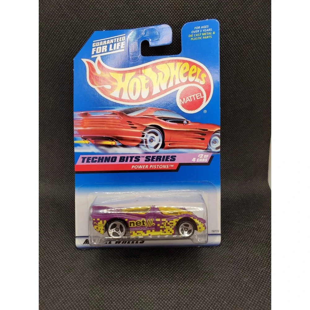 Hot Wheels Techno Bits Series Power Pistons ,#2/4 card #690 3 spoke variation